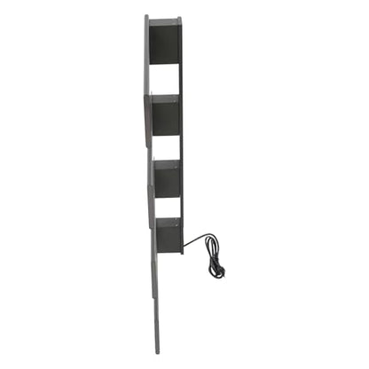 Electric Towel Warmer, Electric Towel Warmer Heater - Wall Mounted 4-Tier Heated Towel Rack with LED Screen, Bath Towel Dryer for Bathroom, 17.72 x 29.53 Inch (Gun Grey) - color: Gun Grey