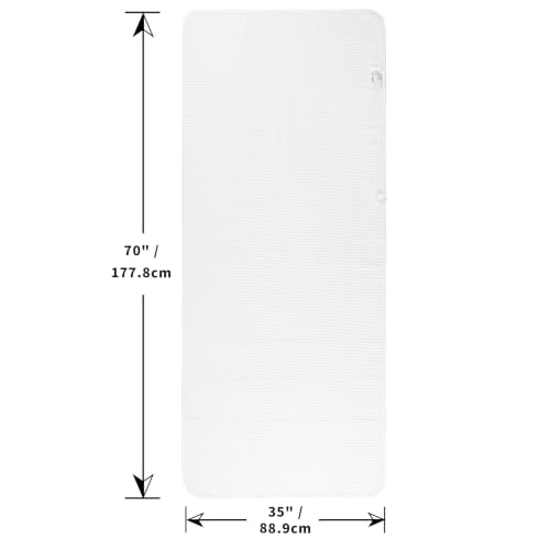 POLYTE 430 GSM Poly Blend Microfiber Waffle Bath Sheet XL Set, 35x70 in | 2 Pack, Oversize, Lint Free, Quick Dry - color: White, size: 35 x 70 in