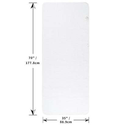 POLYTE 430 GSM Poly Blend Microfiber Waffle Bath Sheet XL Set, 35x70 in | 2 Pack, Oversize, Lint Free, Quick Dry - color: White, size: 35 x 70 in