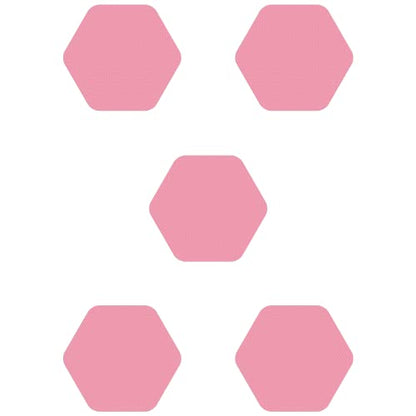 Kahuna Grip Bathtub Bath and Shower 5¼" Hexagon Non-Slip Traction Treads (Pink) - color: Pink