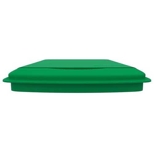 Rev-A-Shelf 50 Qt Under Sink Garbage Can Lid for Base Kitchen and Bathroom Cabinet, Replacement Plastic Trash Bin Lid Only, Green, RV-50-LID-G-1-40 - color: Green, size: 50 QT