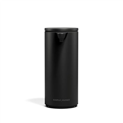 simplehuman Liquid Sensor Pump, 9 oz Automatic Soap Dispenser for Kitchen and Bathroom, Touchless Motion Sensor, Variable Dispense, Rechargeable, No-Drip Spout, High-Grade Matte Black Steel - color: Matte Black, style: 9 Oz.