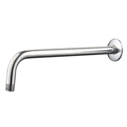 Joyrain Shower Arm Extension with Flange Base, 304 Stainless Steel Extension Pipe, Adjustable Flexible Shower Arm (Chrome, 12-Inch L-Shaped Extension Arm) - color: L-Shaped Extension Arm( 12-In), size: Chrome
