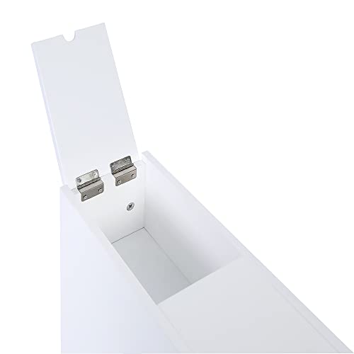 Spirich Slim Bathroom Storage Cabinet with Toilet Paper Holder, White | Slide-Out Drawers, Hidden Top Compartment, Toilet Paper Storage for Small Bathrooms, Powder Rooms, and Narrow Spaces - color: White