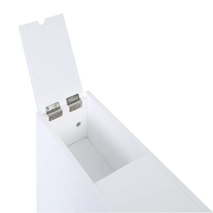 Spirich Slim Bathroom Storage Cabinet with Toilet Paper Holder, White | Slide-Out Drawers, Hidden Top Compartment, Toilet Paper Storage for Small Bathrooms, Powder Rooms, and Narrow Spaces - color: White