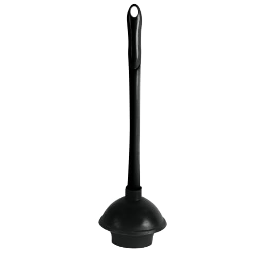 Bath Bliss 2-in-1 Toilet Plunger and Bowl Brush Combo Caddy Set Black Color | Heavy Duty Bathroom Cleaning Tools | Space Saving Storage Holder