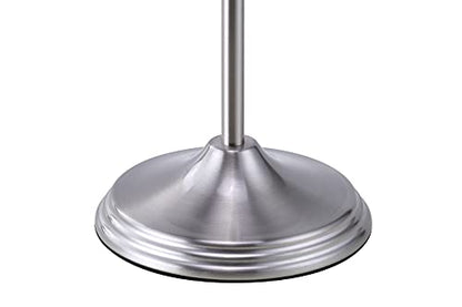 SunnyPoint Bathroom Free Standing Toilet Tissue Paper Roll Holder Stand with Reserve Function, Satin Nickel - color: Satin Nickel