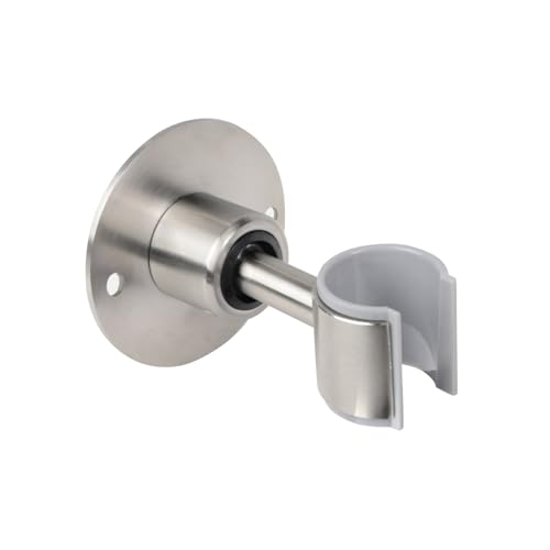 Shower Head Holder Wall Mounted,360° Adjustable SUS304 Stainless Steel Handheld Shower Head Bracket Holder ,Drill or Glue Installation Shower Wand Holder,Brushed Nickel,AN9MG - size: Brushed Nickel