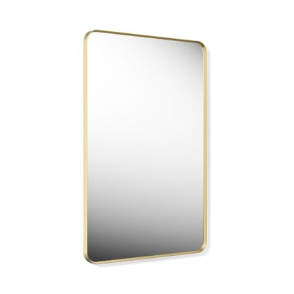 Kohler Essential 30 in. W x 45 in. H Rectangular Framed Wall Mount Bathroom Vanity Mirror in Moderne Brushed Gold - color: Modern Brushed Gold, size: 45"L x 30"W, style: Rectangle