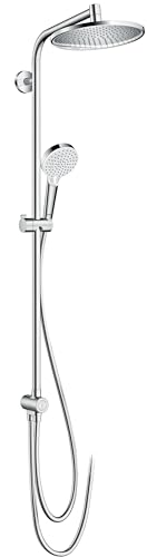 hansgrohe Crometta S 240 1jet Showerpipe Reno EcoSmart 9 l/min chrome 27270000, without thermostat/mixer - size: without thermostat/mixer, style: 1 spray mode + EcoSmart water saving