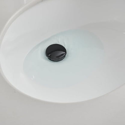 Bathroom Sink Drain, 1-1/2" to 1-3/4", Matte Black | Bathroom Sink Stopper with Overflow Pop Up Drain Assembly Stopper, Vessel Vanity Lavatory Commercial Bath Brass - color: Black