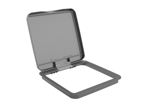 Rev-A-Shelf 27 Qt Under Sink Garbage Can Lid for Kitchen and Bathroom Cabinet, Replacement Trash Bin Lid Only, Metallic Silver, RV-1024-LID-17-1 - color: Silver, size: 27 QT