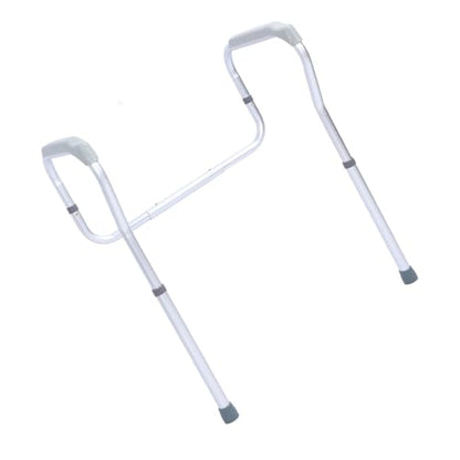 Aramox Bathroom Toilet Guardrail Aluminum Alloy Toilet Safety Frame 5 Level Height and Width Adjustable 220 Lb Support for Elderly Disabled Pregnant Women Recovery Use