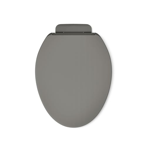 Kohler K-26801-58 Impro ReadyLatch Quiet Close Elongated Toilet Seat, Thunder Grey - color: Thunder Gray, size: Elongated