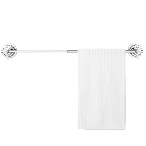 BOPai Extendable Suction Cup Towel Bar 17-28.5", Chrome | Repositionable & Powerful Vacuum Suction - color: Chrome, size: 17-28.5"