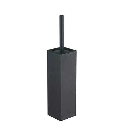 Stainless Steel Toilet Bowl Brush and Holder for Bathroom Storage Organization - color: Matte Black