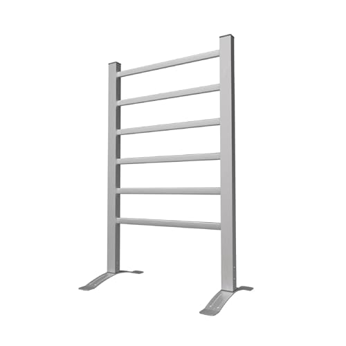Electric Heated Towel Rack for Bathroom, 2-in-1 Freestanding & Wall Mounted 6 Bar Towel Warmer, IPX4 Waterproof Plug-in Rustproof Aluminum Towel Heater for Home Hotel