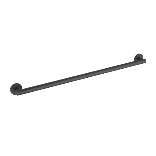 KIBI 36 Inch Bathroom Safety Grab Bar for Shower & Bathtub – Straight Wall Mounted Stainless Steel Shower Grab Bar, Anti-Slip Support Handle for Seniors & Elderly, Matte Black (KGB1136) - color: Matte Black