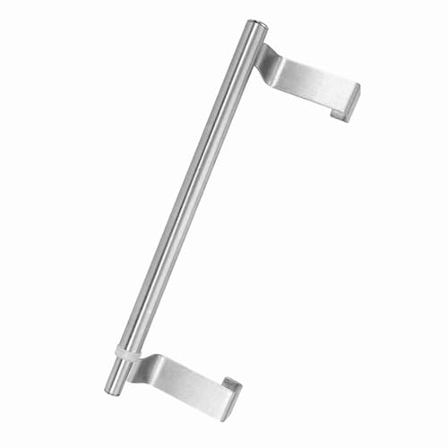 Stainless Steel Retractable Towel Rack – NoDrill Hanging Single Bar, 34cm, Fits Doors <1.9cm Thick (34cm Retractable Horizontal bar) - size: 34cm retractable horizontal bar