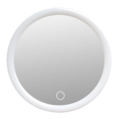 Suction Cup Magnifying Glass 10X Magnifying Mirror with Light Makeup Mirror with Lights White ABS for Bathroom, Bedroom, Hotel