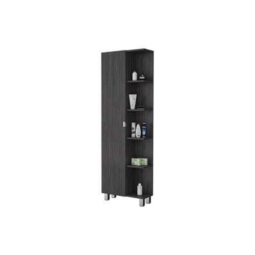 HomeStock Linen Tower Cabinet with Shelves, Bathroom Storage Organizer