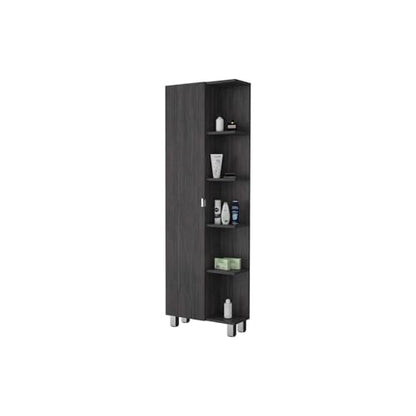 HomeStock Linen Tower Cabinet with Shelves, Bathroom Storage Organizer
