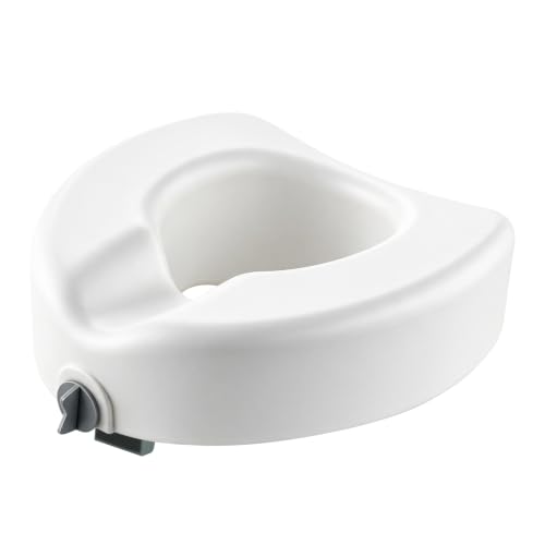 5" Locking Toilet Seat Riser,Elevated Raised Toilet for Senior,350lb | for Pregnant, Adults, Seniors, Disabilities, and Elderly, Fits Standard Round Toilet - size: Standard