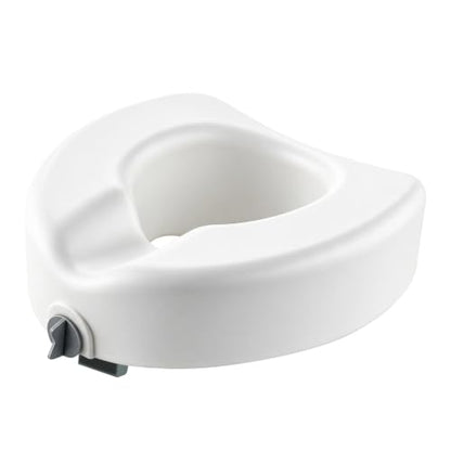 5" Locking Toilet Seat Riser,Elevated Raised Toilet for Senior,350lb | for Pregnant, Adults, Seniors, Disabilities, and Elderly, Fits Standard Round Toilet - size: Standard