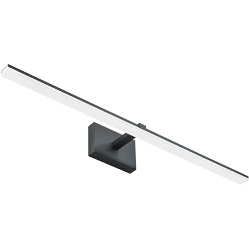 Modern LED Dimmable Vanity Light 40 inch Matte Black Bathroom Wall Lighting Fixtures - color: Black- Dimmable, size: 40-inch