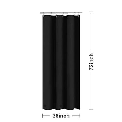 Barossa Design Black Stall Shower Curtain Liner 36" W x 72" H | Waterproof PEVA, 3 Bottom Magnets, Metal Grommets, Lightweight Plastic Shower Liner 36x72 Inches for Small Bathroom Stall - color: Black, size: 36"W x 72"L (Pack of 1)