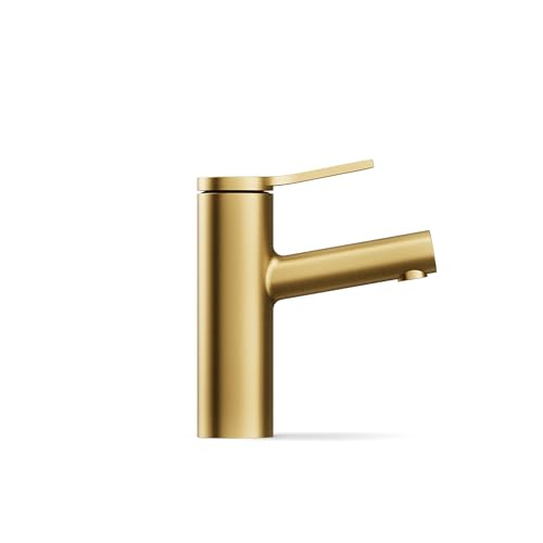 Kohler K-35048-4K-2MB Elate® Single-Handle Bathroom Sink Faucet, Bathroom Faucets,1.0 GPM, Vibrant Brushed Moderne Brass - color: Vibrant Brushed Moderne Brass, size: 1.0 GPM