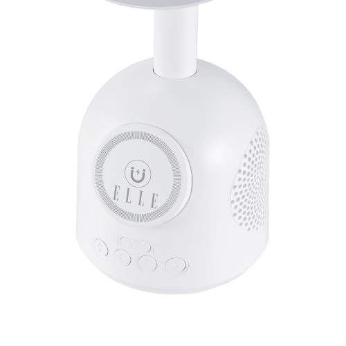 ELLE - LED Vanity Mirror with Bluetooth Speaker and Wireless Charging | Wireless Charging, Bluetooth Speaker, Adjustable Settings, Brightness, Makeup and Skincare Use, Compact Storage