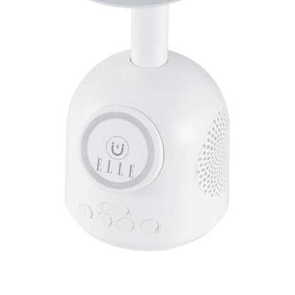 ELLE - LED Vanity Mirror with Bluetooth Speaker and Wireless Charging | Wireless Charging, Bluetooth Speaker, Adjustable Settings, Brightness, Makeup and Skincare Use, Compact Storage