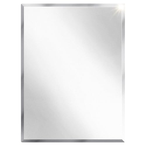 RecPro RV Medicine Cabinet, 16" x 22", White Mirror Cabinet, Made in USA