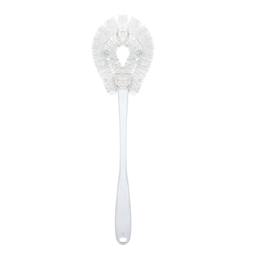 LOLA Toilet Bowl Brush w/Curved Head, Coated Wire, Durable Poly Bristles, Reaches Under Toilet Bowl Rim, 1 Pack - size: 1 Pack, style: Loop Style Bowl Brush