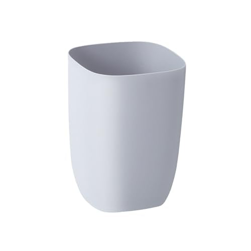 Bathroom Trash Can, Small Garbage Can for Bedroom, Living Room, Kitchen, Slim Cute Plastic Waste Basket for Office, 7L, Grey - color: Grey