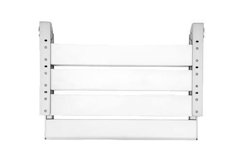 18" Wall Mounted Shower Seat for Adults | Shower Bench Wall Mount for Inside Shower, Fold Down Shower Seat, Shower Seats for Adults - color: White & Aluminum Alloy & Silver