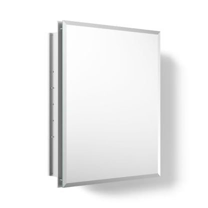 Kohler Frameless Bathroom Mirror Medicine Cabinet, 16 in x 20 in | CB-CLR1620FS, Single Door, Rectangular Beveled Edge Frame, Adjustable Shelves for Storage - size: 16 in. x 20 in., style: Beveled Edge