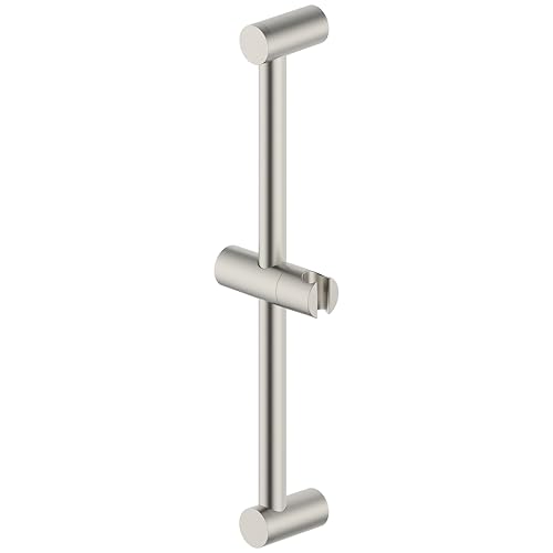 Shower Slider bar 18 Inches with Adjustable Handheld Shower Head Holder for Bathroom Shower Bar for Shower Head Stainless Steel Sliding bar with ABS Slider Brushed Nickel Finish DT5961BN Duttao - color: Brushed Nickel