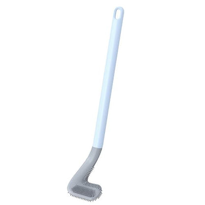 Golf Toilet Brush, Toilet Cleaning Brush, Flexible Bendable Silicone Long Handled Toilet Brush, 360° Deep Toilet Bowl Cleaning Brush,Quick Drying Toilet Brush for Bathroom with a Hook (Blue) - color: Blue