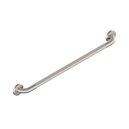 HEALTHCRAFT Easy Mount Grab Bar 32", ADA Stainless Rail - Knurled Stainless | Concealed screws, clean install, compatible with Easy Mount Anchor - color: Knurled Stainless Steel, size: 32" Inch