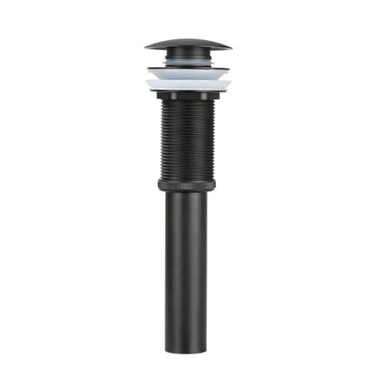 Pop-up Bathroom Sink Drain Stopper Without Overflow for Vessel Sink Lavotory Vanity, D01 (Matte Black) - color: Matte Black