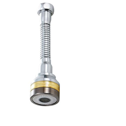 Kitchen Faucet Spray Head, Solid Brass and Stainless Steel, 360 Degree Rotatable Aerator – 3 Flow Mode Adjustable, High Pressure Booster, Anti-Splash, Water Saving Faucet Sink (Medium) - style: Medium