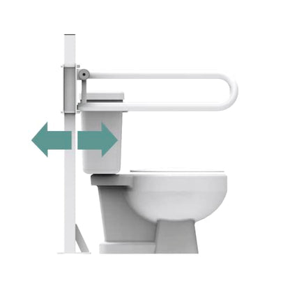 HEALTHCRAFT P.T. Rail Floor Mast, Floor-Mounted Support - White | Freestanding floor mast