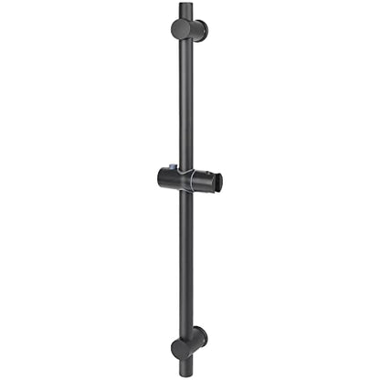 NearMoon Shower Slide Bar with Height/Angle Adjustable Handheld Shower Holder, Bathroom SUS 304 Stainless Steel Shower Head Holder for Bath (Screw Mounted, Matte Black) - color: Matte Black, style: Screw Mounted