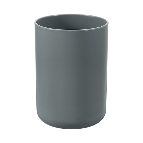uxcell Bathroom Tumblers, 14oz Reusable Toothbrush Cup 2.8x4 Plastic Cup for Bathroom Travel Home Toothpaste Makeup Brush Holder Mouthwash Water Beverages Combs, Gray - color: Gray