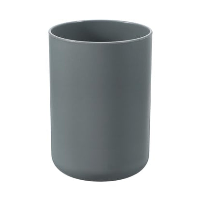 uxcell Bathroom Tumblers, 14oz Reusable Toothbrush Cup 2.8x4 Plastic Cup for Bathroom Travel Home Toothpaste Makeup Brush Holder Mouthwash Water Beverages Combs, Gray - color: Gray