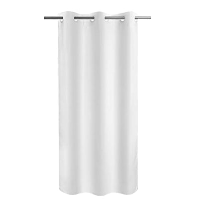River Dream No Hook Stall Shower Curtain Microfiber Fabric - Soft 42" Width Shower Stall Curtain Hotel Grade, Waterproof & Machine Washable, White, 42x74 - color: White, size: 42"W x 74"L (Pack of 1)