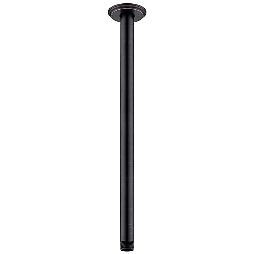 16 Inch ORB Ceiling Mounted Shower Arm for Rain Shower Head | Shower arm and flange - color: Oil Rubbed Bronze, size: 16 Inches