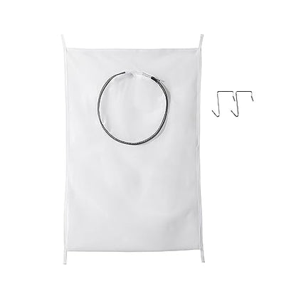 Hanging Breathable Nylon Laundry Bag with Round Zipper Opening, Mesh Design, Durable Tear-Resistant Material, Space-Saving Storage Solution for Bathroom, Dorm, and Home Use
